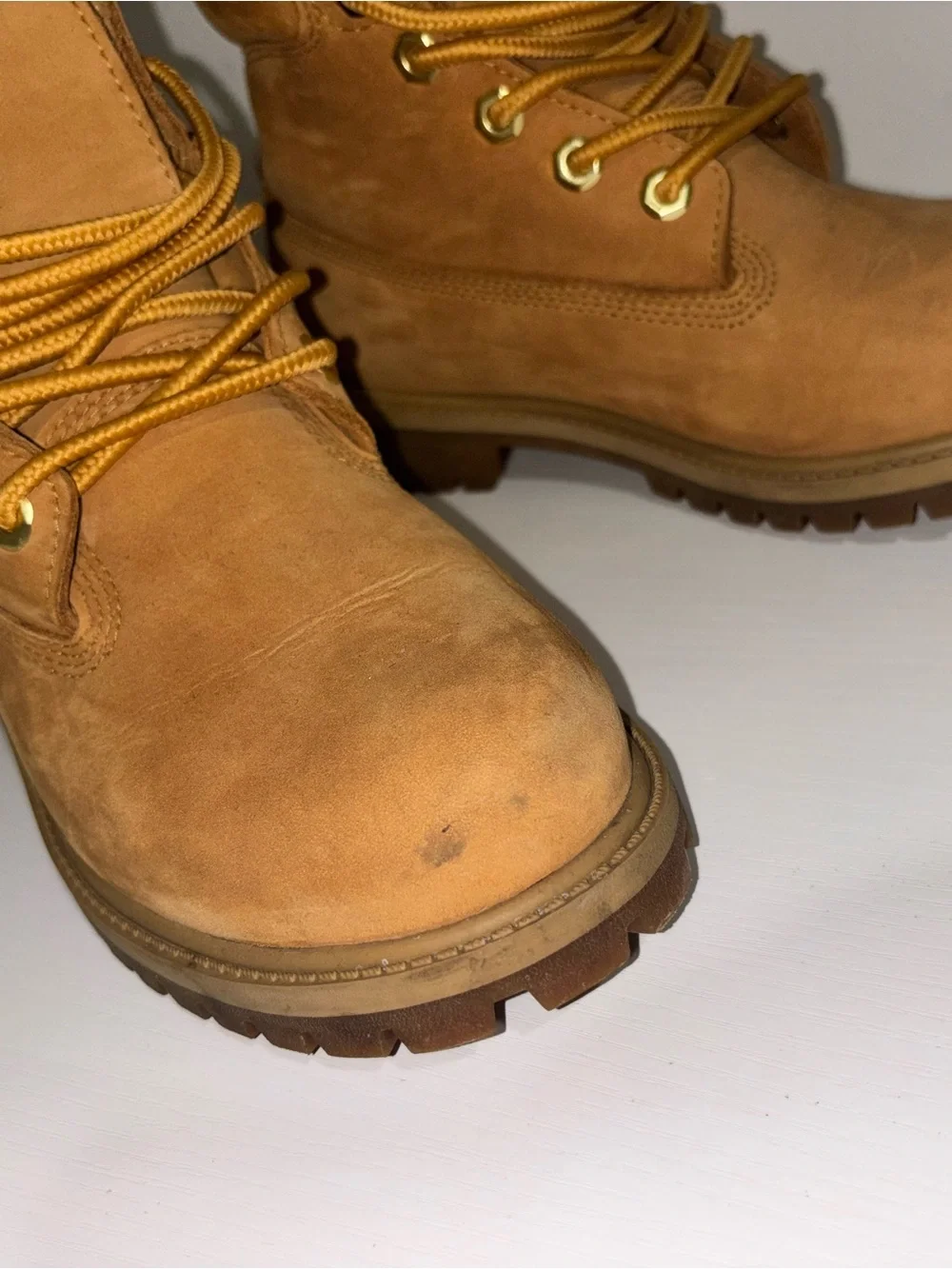 Timberland Kids Wheat Tan Lace-Up Boots